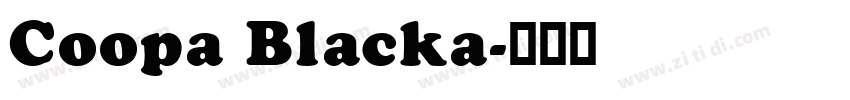 Coopa Blacka字体转换